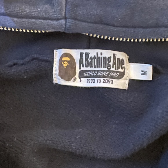 Navy Blue Bape Zip up - Picture 7 of 10